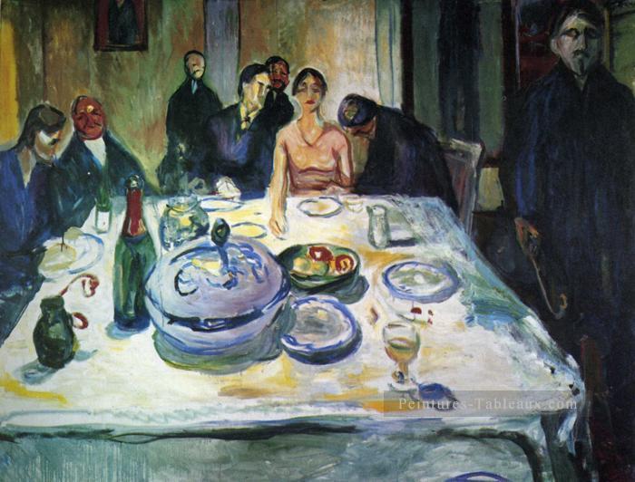 le mariage du munch bohème assis à l’extrême gauche 1925 Edvard Munch Expressionnisme Peintures à l'huile